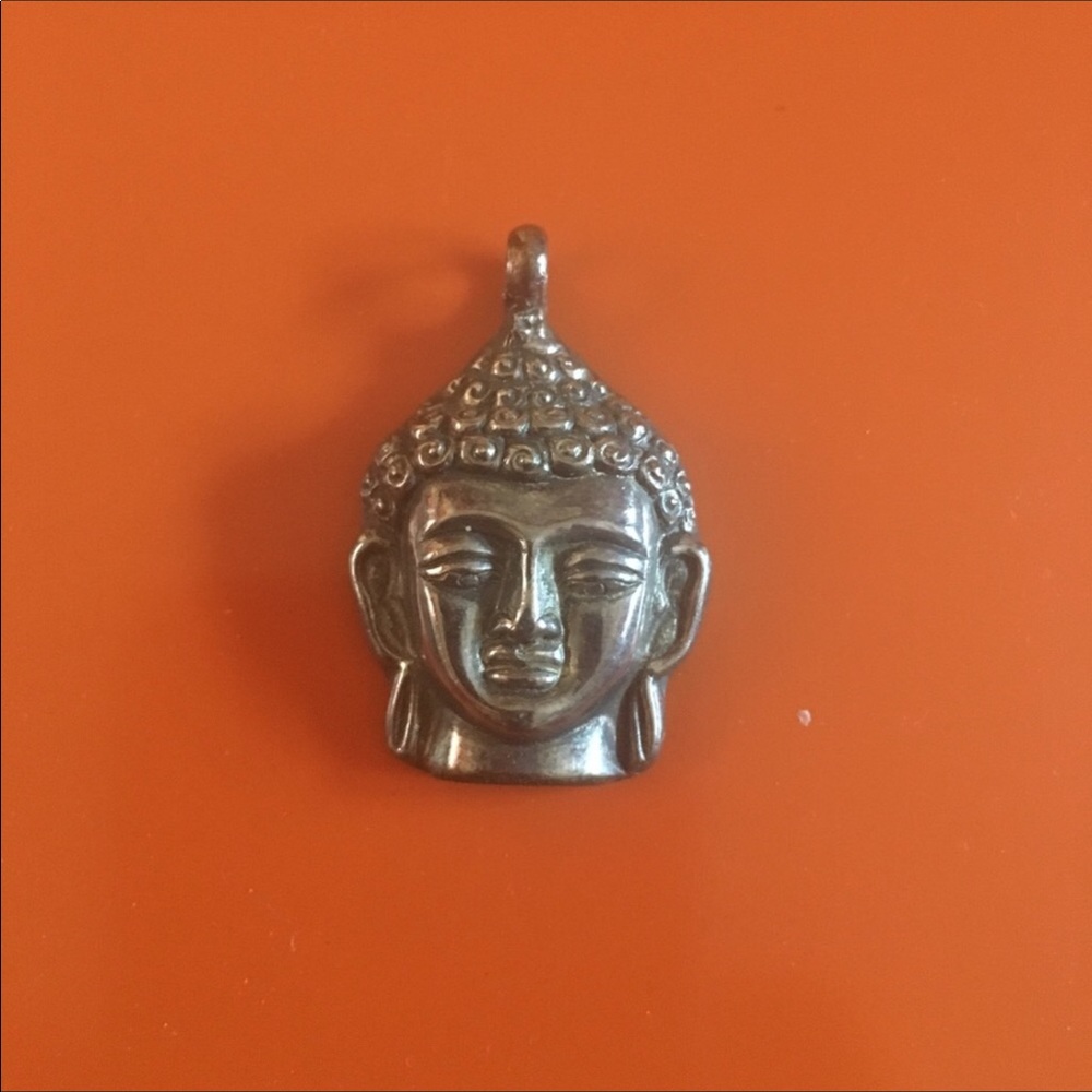 Sterling silver .925 Buddha head pendant - Picture 3 of 4